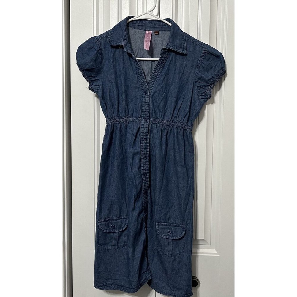 LEI Taylor Swift Sundress Denim Short Festival Junior Size Small
